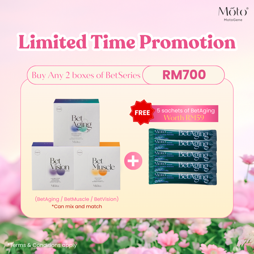 Limited Time Promotion - 2 boxes BetSeries Free 5 sachets BetAging